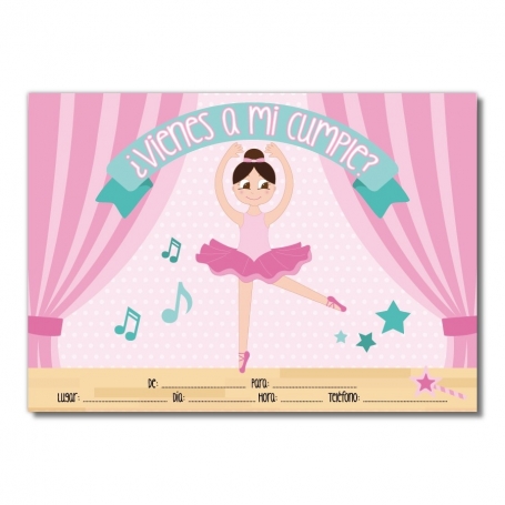 Invito per compleanno di balletto