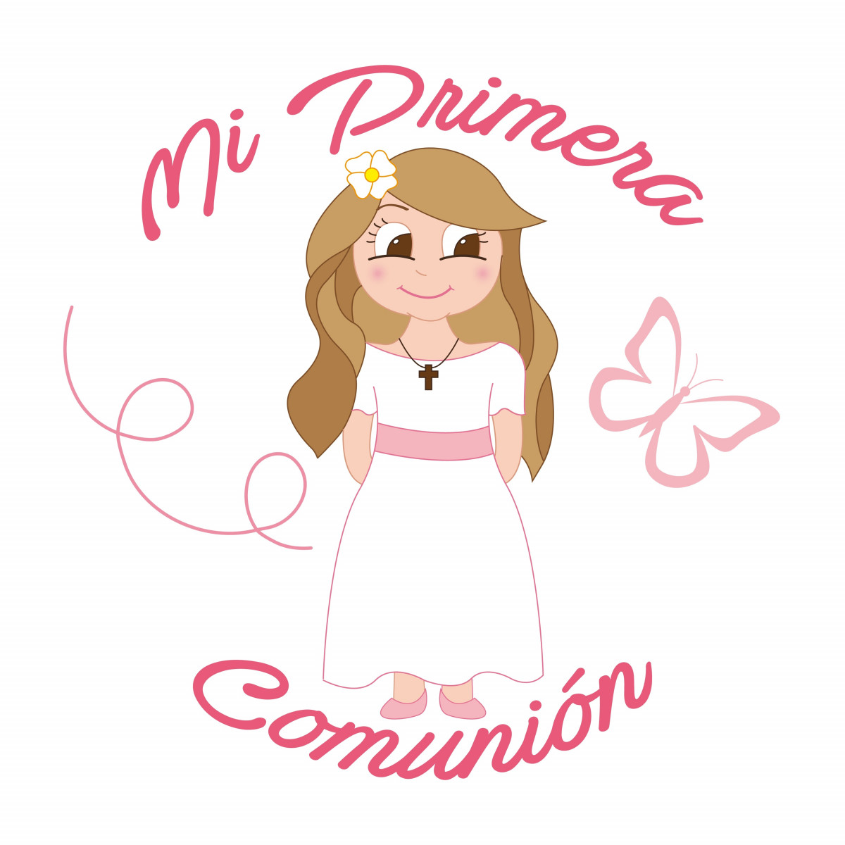 Adesivi bianchi comunione bambina