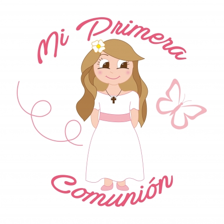 Adesivi bianchi comunione bambina