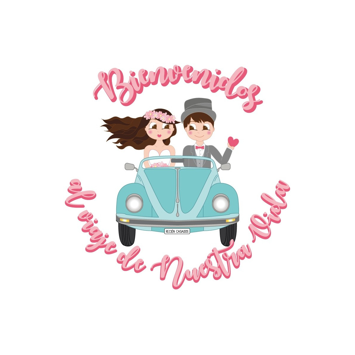 Adesivi bianchi per sposi per matrimonio