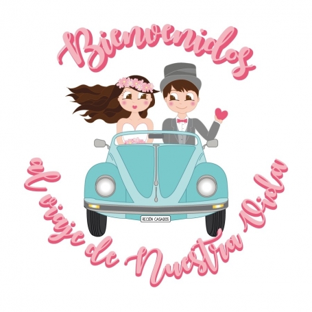 Adesivi bianchi per sposi per matrimonio