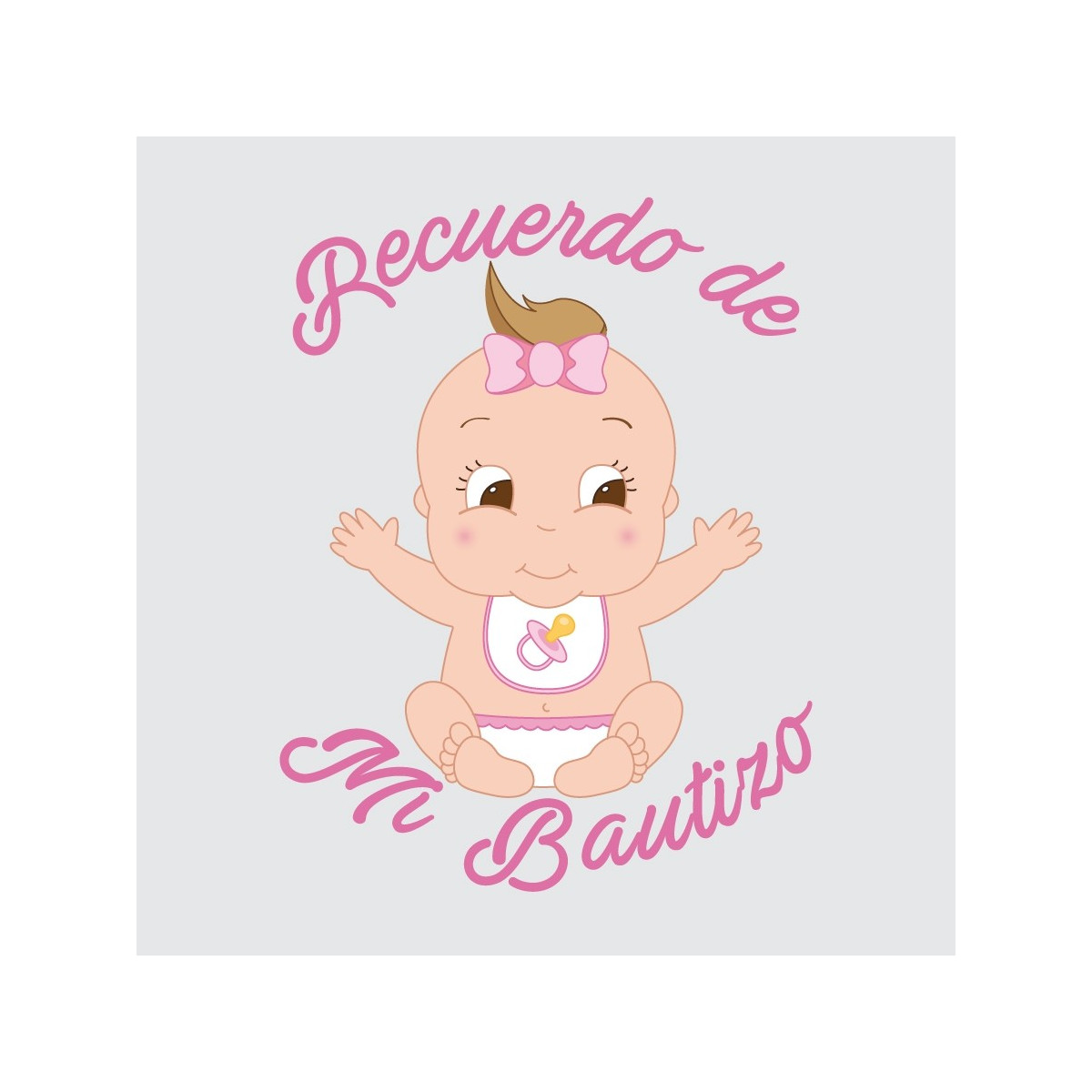 Etichette adesive battesimo bambina