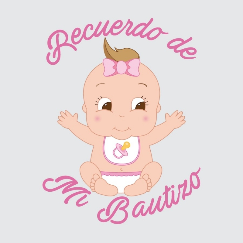 Etichette adesive battesimo bambina