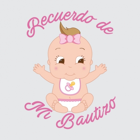 Etichette adesive battesimo bambina