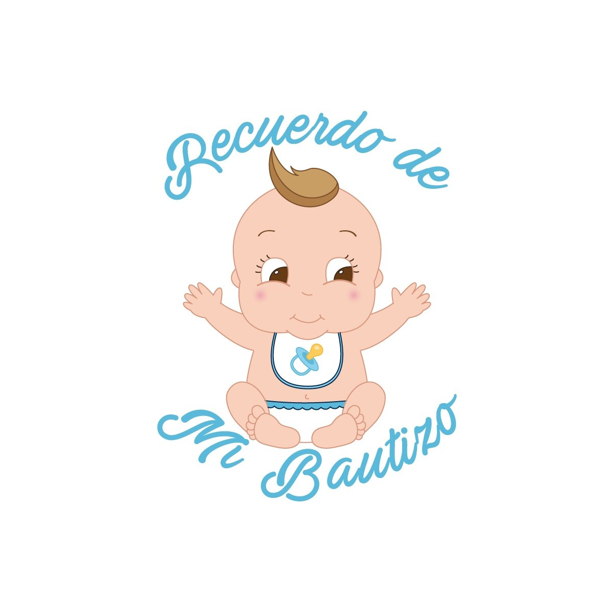 Adesivi bianchi battesimo bambino