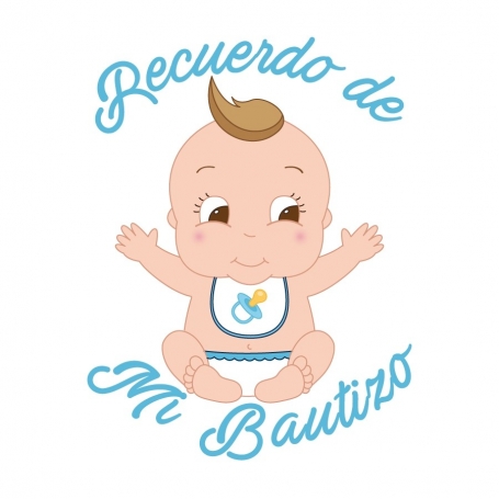 Adesivi bianchi battesimo bambino