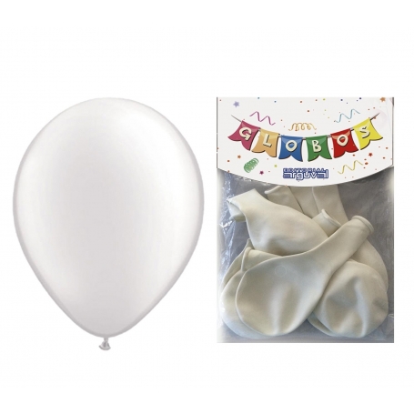 Pacchetto di 12 palloncini bianchi
