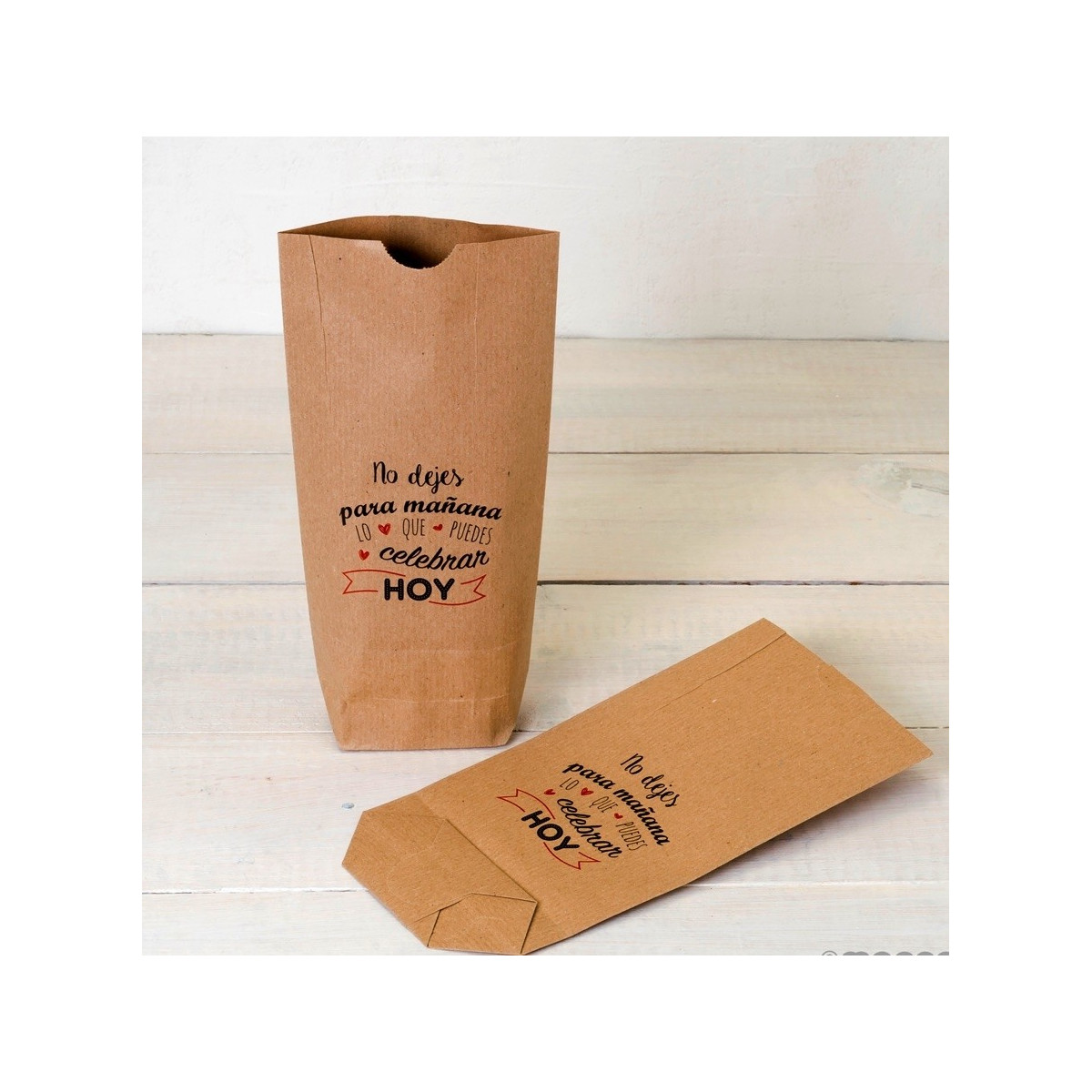Kraft bag don t leave for tomorrow rosso