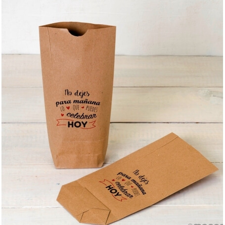 Kraft bag don t leave for tomorrow rosso