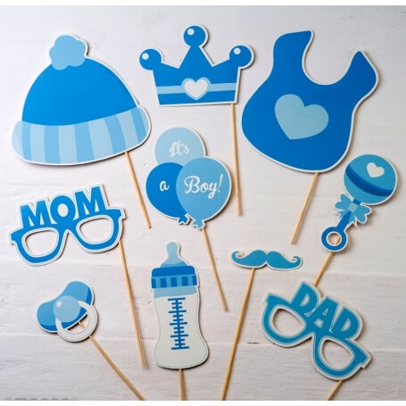 Set Di Acconciature Per Bambini In Blu, 10 Pezzi