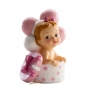 Figura di Bambino in Scatola con Nastro Ricordo di Battesimo per Bambina