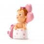 Figura di Bambino in Scatola con Nastro Ricordo di Battesimo per Bambina
