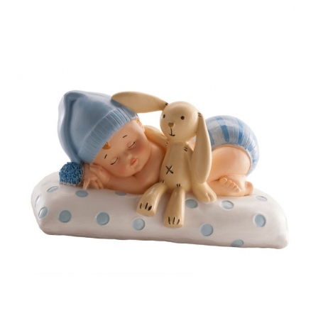 Figura di battesimo per torta con bebé che dorme