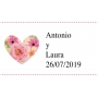 Adesivo per matrimoni personalizzato