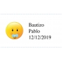 Adesivo personalizzato battesimo di emoji